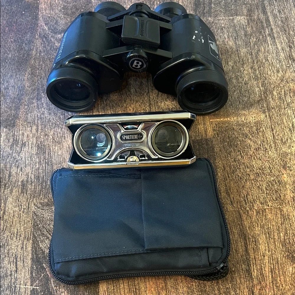 Compact Opera Glasses - Black and Silver